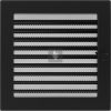 Egyszerű Szellőzőrács Fekete 22X22cm Zsalus