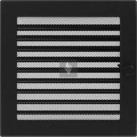 Egyszerű Szellőzőrács Fekete 22X22cm Zsalus