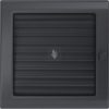 Egyszerű Szellőzőrács Grafit 22X22cm Zsalus