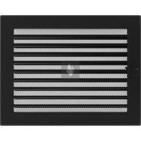 Egyszerű Szellőzőrács Fekete 22X30cm Zsalus