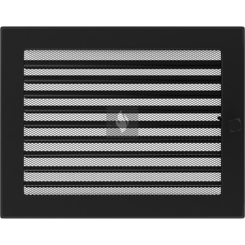 Egyszerű Szellőzőrács Fekete 22X30cm Zsalus