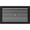 Egyszerű Szellőzőrács Fekete 22X37cm Zsalus