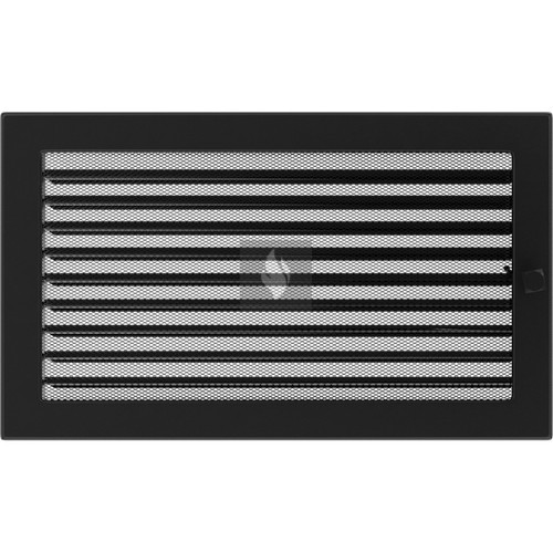 Egyszerű Szellőzőrács Fekete 22X37cm Zsalus