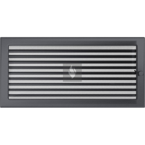 Egyszerű Szellőzőrács Grafit 22X45cm Zsalus