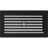 Egyszerű Szellőzőrács Fekete 17X30cm Zsalus