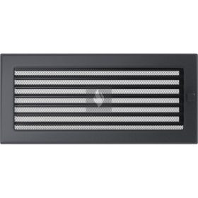 Egyszerű Szellőzőrács Grafit 17X37cm Zsalus
