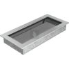 Egyszerű Szellőzőrács Inox 17X37cm