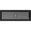 Egyszerű Szellőzőrács Fekete 17X49cm Zsalus