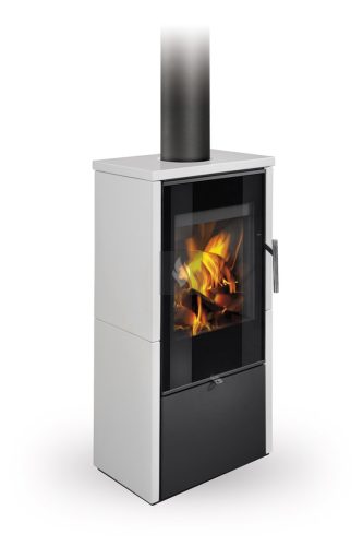 Romotop LAREDO F 01 kerámia Kandallókályha - fényes fehér