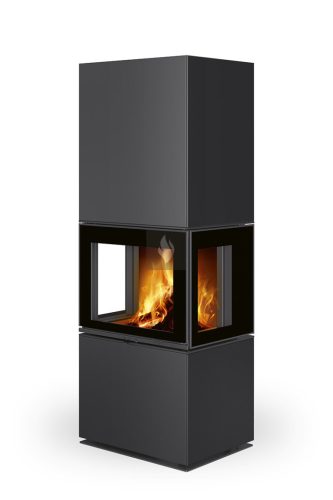 Romotop LERA C GH három oldalas lemez Design kandalló - bővíthető hőtárolóval