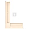 SAVEN Loft sarok szellőzőrács 9×40×60cm krém balos
