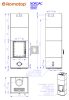 Romotop NORDAC hőtárolós Kerámia Design kandalló - Matt fehér