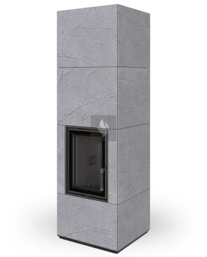 Romotop NORDAC hőtárolós 61 Thermaline világos szürke Design kandalló fekete béléssel