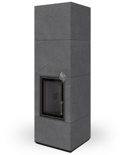 Romotop NORDAC hőtárolós 62 Thermaline sötét szürke Design kandalló fekete béléssel