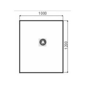 Romotop alátét üveglap 8mm P2 / A forma 1000x1200mm