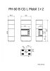 Firetechnic Pantech 60 BCG L Mobil 1+2 fekete (bal) design kandalló