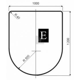   Alátét fémlemez kandallókályhákhoz 1000x1200 mm lekerekített (E forma)