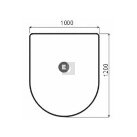 Romotop alátét üveglap 6mm P8 / E forma 1000x1200mm