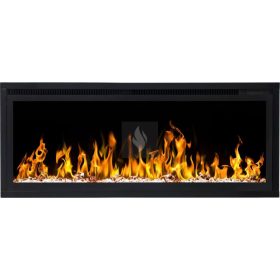   RHONE 110 fekete Beépíthető elektromos kandalló, falra is szerelehető