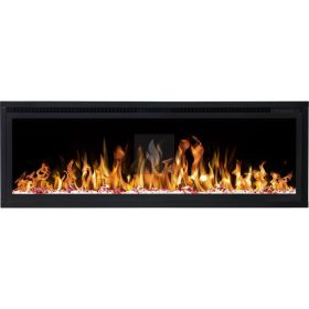   RHONE 130 fekete Beépíthető elektromos kandalló, falra is szerelehető