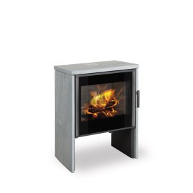   Romotop RIANO G 20 dekorüveg ajtós zsírkő Kandallókályha