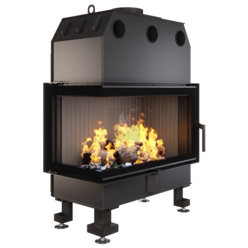 SAVEN Energy 85×50×47L (17,0 kW) ECO balos légfűtéses kandallóbetét fekete béléssel