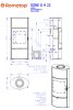 Romotop SONE G H 20 dekorüveg ajtós Zsírkő Kandallókályha - bővíthető hőtárolóval