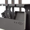 SAVEN Set 1 B – 3 részes acél kandallótisztító készlet sötét fa fogantyúval
