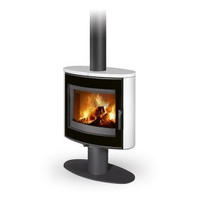   Romotop STROMBOLI G T dekorüveg ajtós kerámia forgatható Kandallókályha