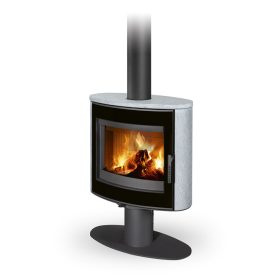   Romotop STROMBOLI G T dekorüveg ajtós zsírkő forgatható Kandallókályha
