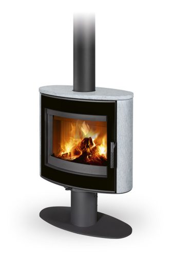 Romotop STROMBOLI G T dekorüveg ajtós zsírkő forgatható Kandallókályha