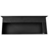 Egyenes szellőzőrács fekete 400x120x150mm hátfallal
