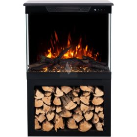   TOP 3D - 46 szabadon álló elektromos kandalló fatárolóval