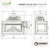 KAWMET W16 LB (13,5 kW) ECO öntvény balos kandallóbetét