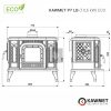 KAWMET P7 LB (10,5 kW) ECO öntvény kandallókályha