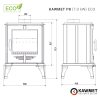 KAWMET P8 (7,9 kW) ECO öntvény kandallókályha