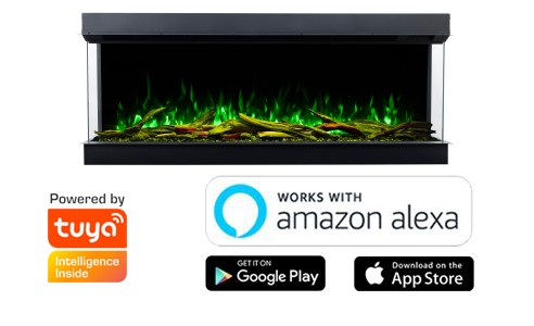 Superior 3D elektromos kandalló mobil applikációval